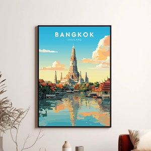 Bangkok Print Bangkok Poster v Art Thailand Print Bangkok Wall Art for Thailand Gifts Bangkok Thailand Print Digital Download