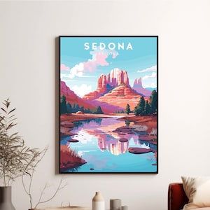 SEDONA Poster Wall Art Print | ARIZONA US Wall Art | Travel Poster | Minimalist Digital Download Artwork | Gift Idea | Anniversary gift