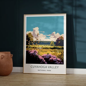CUYAHOGA VALLEY National Park poster Cuyahoga Valley print minimalistische digitale muur artwork Cuyahoga Valley Wall Art Cuyahoga Valley poster