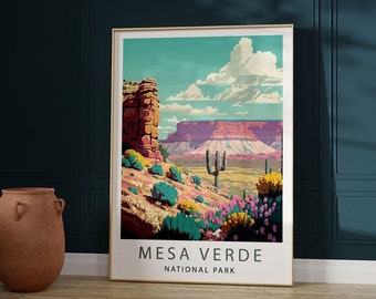 Mesa Verde National Park Art Print | Southwest Travel Poster (Digital Download)