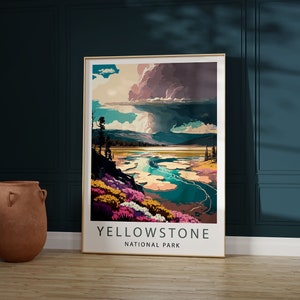 YELLOWSTONE Travel Print, YELLOWSTONE Poster, Home Decor Wall Art YELLOWSTONe Travel Poster Gifts, National Park Poster, YELLOWSTONE Print