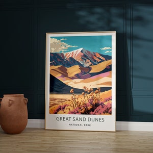 Great Sand Dunes Print Great Sand Dunes National Park Poster Printable Instant Download Great Sand Dunes Poster Great Sand Dunes Art