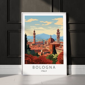 Bologna Print Italy Poster Bologna Poster Printable Instant Download Minimalist Digital Artwork Italy Gifts Italy Art Italy Charm Italy Map