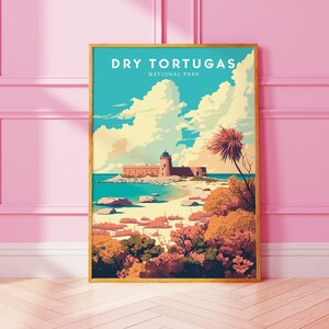 DRY TORTUGAS Poster Dry Tortugas Wall Art Dry Tortugas Print NATIONAL Park Art Dry Tortugas Travel Print Minimalist Digital Download Artwork