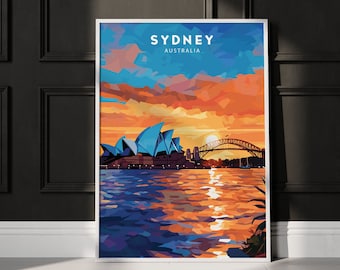 Sydney Opera House Art Print, Australia Travel Poster (Digital Download)