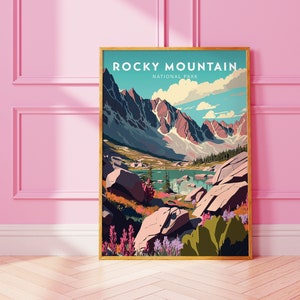 ROCKY MOUNTAIN reisposter Rocky Mountain-poster Rocky Mountain reisposter geschenken National Park-poster Rocky Mountain-poster