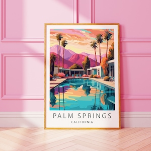 Impression de Palm Springs Affiche de Palm Springs Art mural de Palm Springs Impression d'art de Palm Springs Oeuvre d'art de Palm Springs Impression californienne Art californien