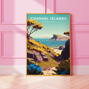 CHANNEL ISLANDS National Park Poster Channel Islands Print Minimalist Digital Wall Artwork Channel Islands Wall Art Channel Islands Poster