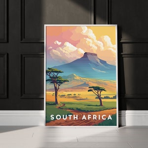 South Africa Print, South Africa Poster, Printable Instant Download, South Africa Travel Art Print, Minimalist Digital Wall Artwork