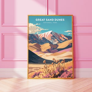 Great Sand Dunes Print Great Sand Dunes National Park Poster Printable Instant Download Great Sand Dunes Poster Great Sand Dunes Art