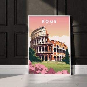 Rome Print, Rome Poster, Printable Instant Download, Rome Travel Art Print, Minimalist Digital Wall Artwork, Colosseum Print, Rome Gift Art