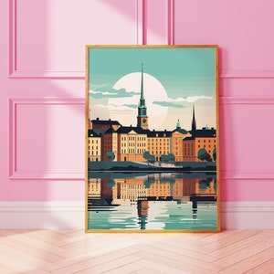 STOCKHOLM travel print, SWEDEN poster, STOCKHOLM poster, Printable Instant Download, Minimalist Digital Wall Artwork, Stockholm affiche