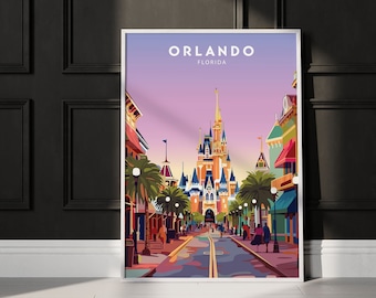 ORLANDO travel print United States poster Orlando print Printable Instant Download Minimalist Digital Artwork Orlando Affiche Orlando poster