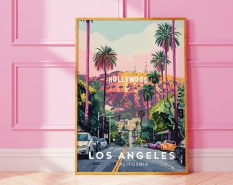 Los Angeles California Travel Print Los Angeles Wall Art San Francisco Decor California Photography Beach Poster Hollywood Artwork LA Art