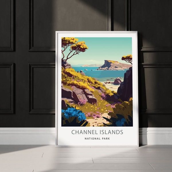 CHANNEL ISLANDS National Park Poster Channel Islands Print Minimalist Digital Wall Artwork Channel Islands Wall Art Channel Islands Poster