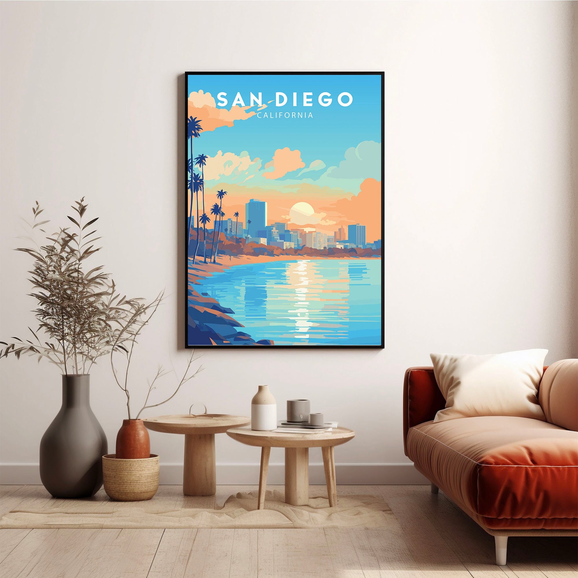 San Diego Poster Wall Art Print | San Diego Art | Travel Poster ...