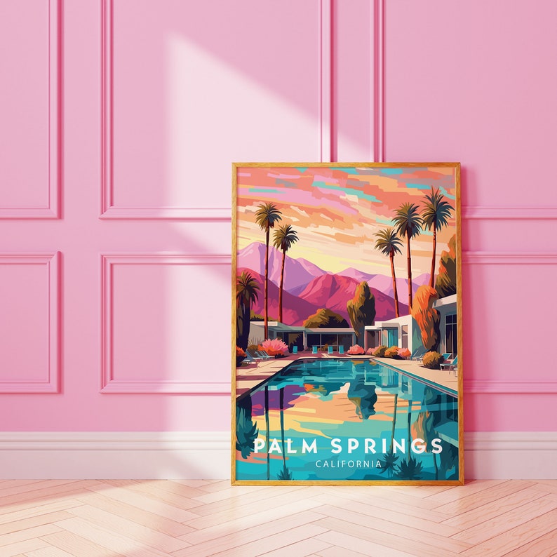 Palm Springs Print Palm Springs Poster Palm Springs Wall Art Palm Springs Art Print Palm Springs