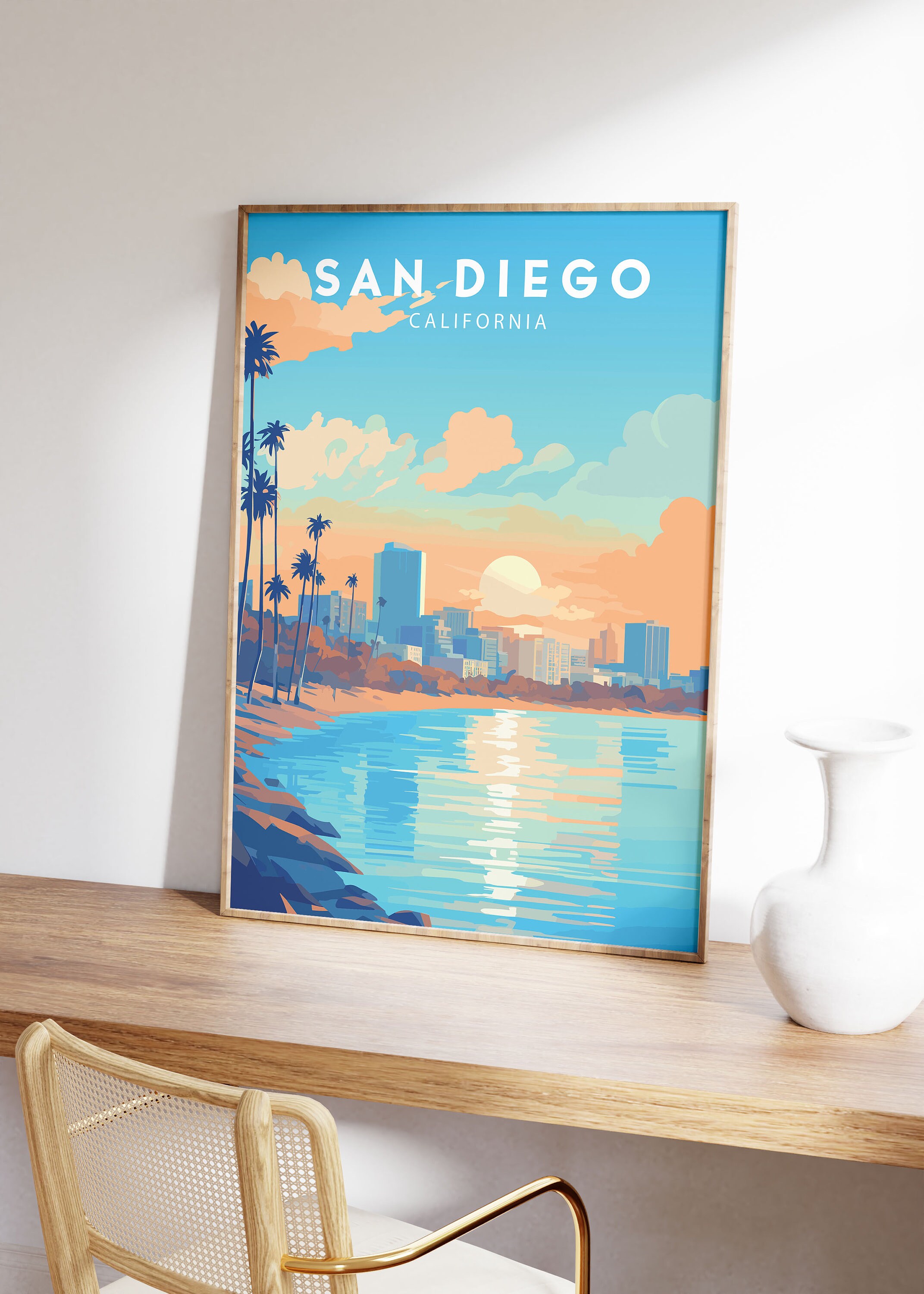 San Diego Poster Wall Art Print | San Diego Art | Travel Poster ...