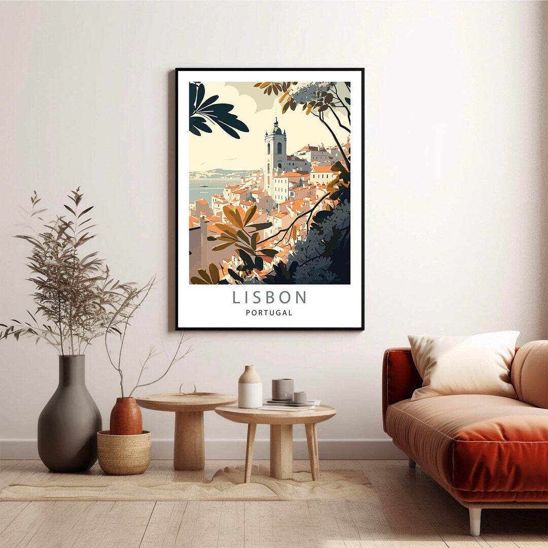 LISBON Poster Printable Instant Download LISBON Travel Art Etsy