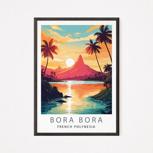 Bora Bora Print, Bora Bora Poster, Printable Instant Download, Tahiti ...