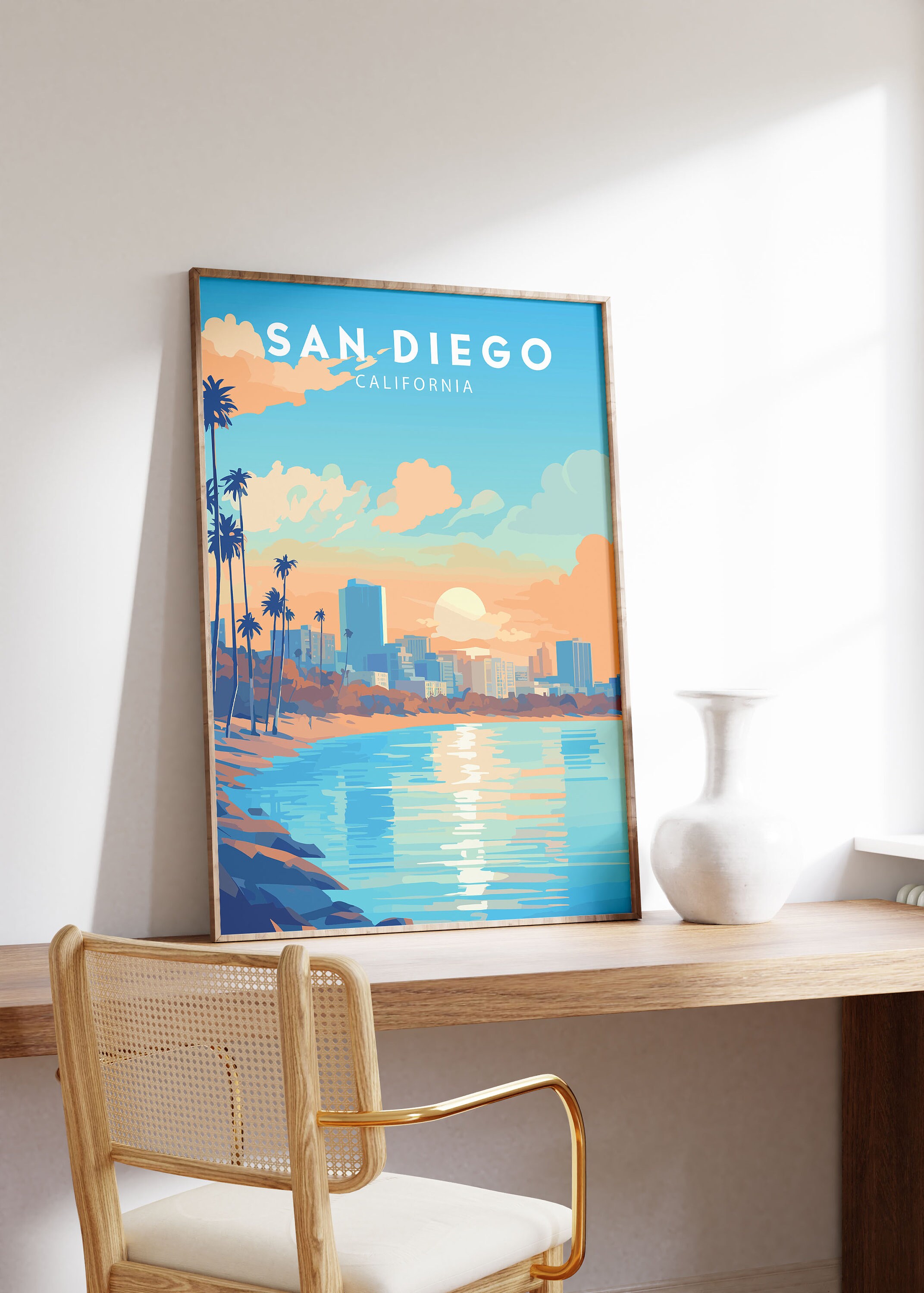 San Diego Poster Wall Art Print | San Diego Art | Travel Poster ...