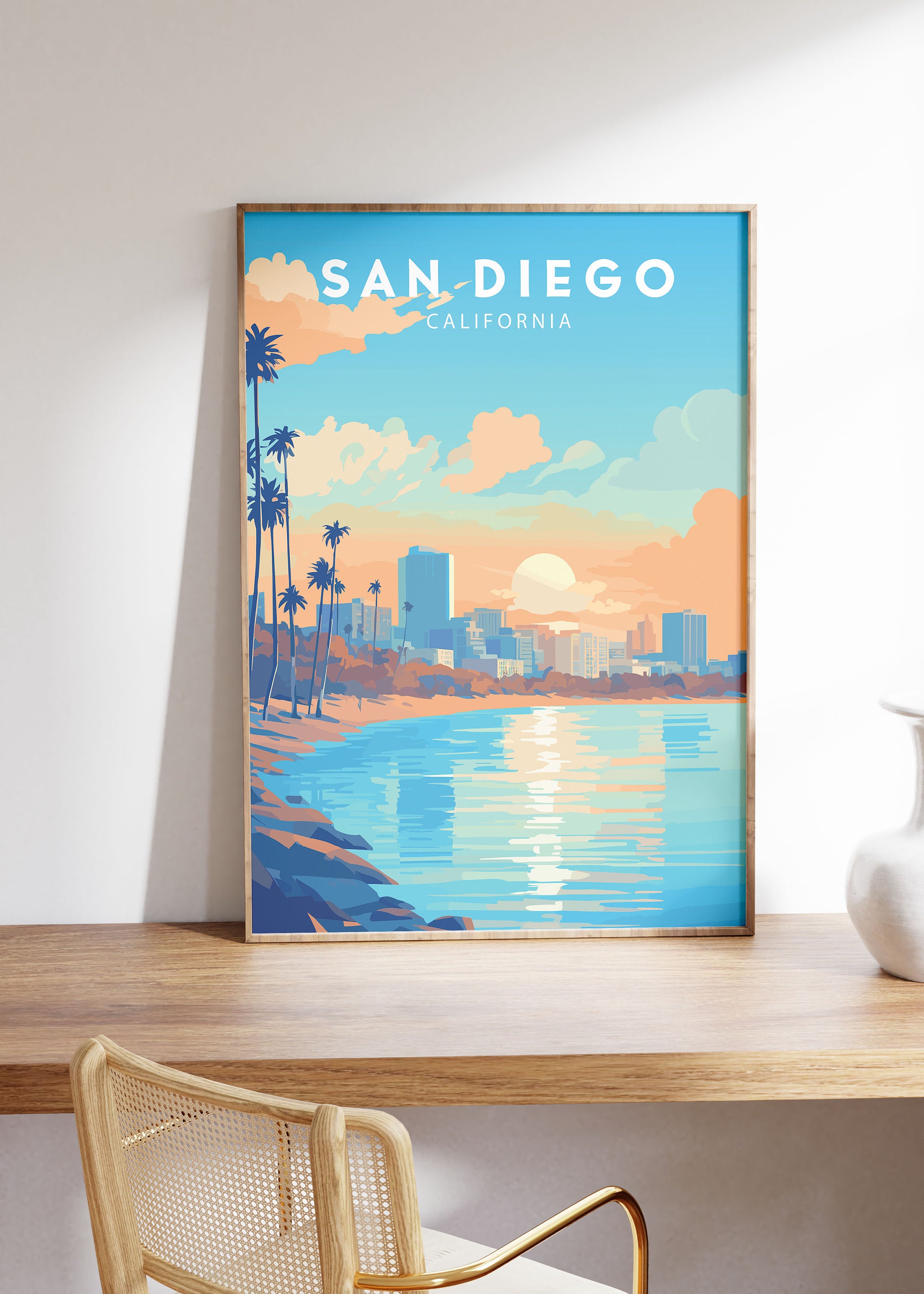 San Diego Poster Wall Art Print | San Diego Art | Travel Poster ...