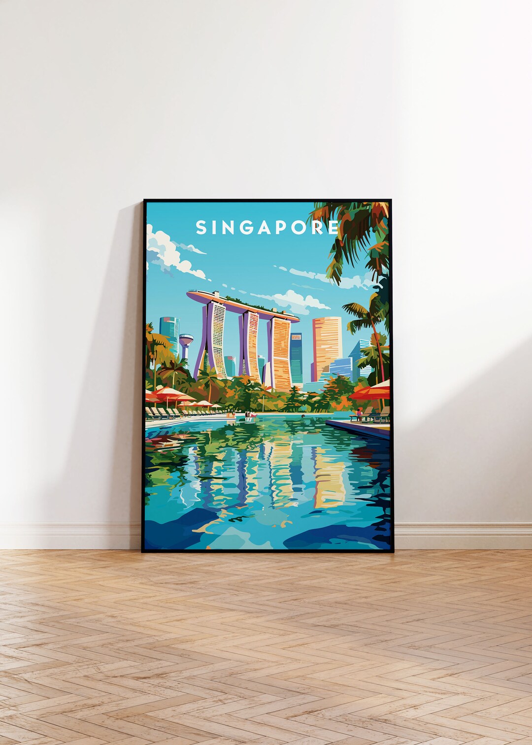 Singapore Print Singapore Poster Singapore Art Print Singapore Wall Art Singapore Gifts