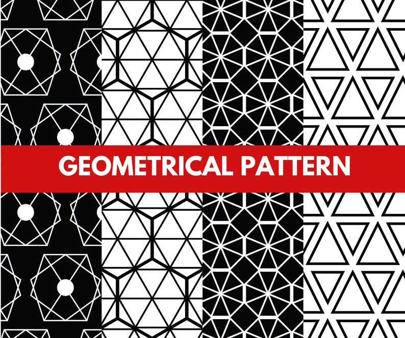Seamless Patterns Svg, Geometric Svg, Geometric Clipart, Geometric ...