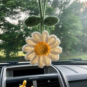 Crochet Flower Car Charm