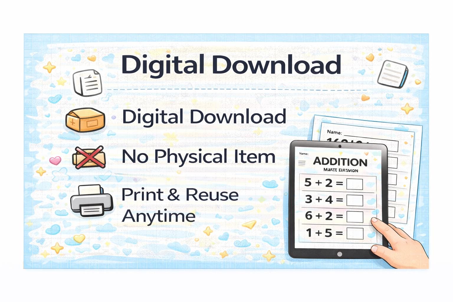 10 Printable Addition Worksheets | Fill in the Blanks | Adding to 20 ...