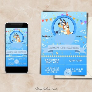 Heller Puppy Invitation | Editable Invitation | Kids Party Invitation | Birthday Party Invitation Digital Download Canva Template