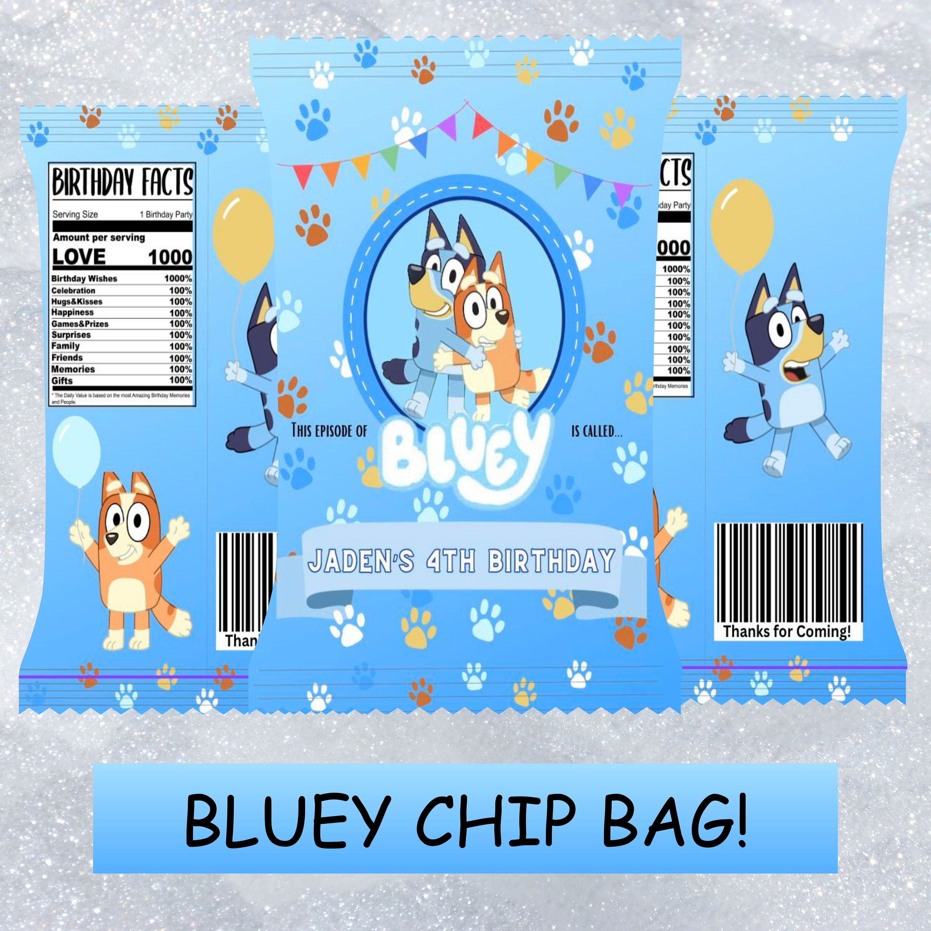 Blue Dog Party Snack Bundle Templates Kids Party Snack Bundle Blue Dog dog-party-snack-package-bundle-dog-pawty-chip-and-juice-bag-etsy