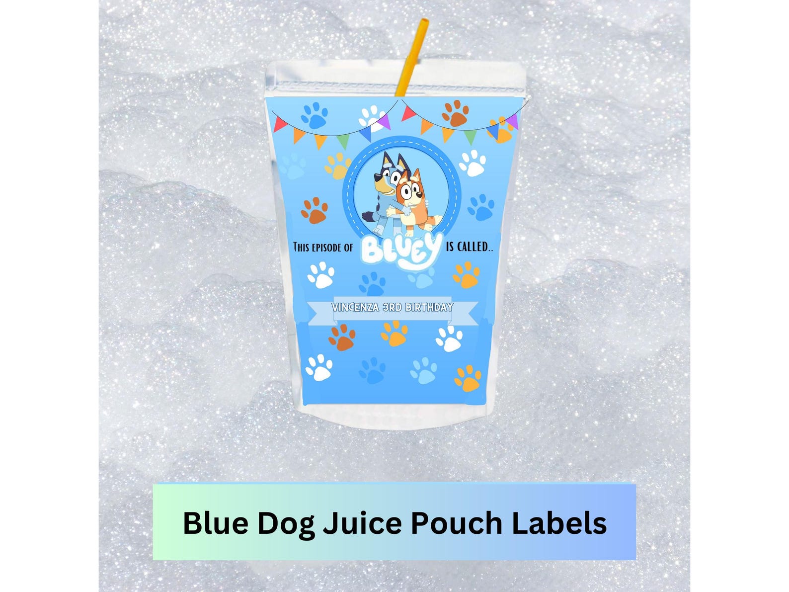 Editable Bluey Labels