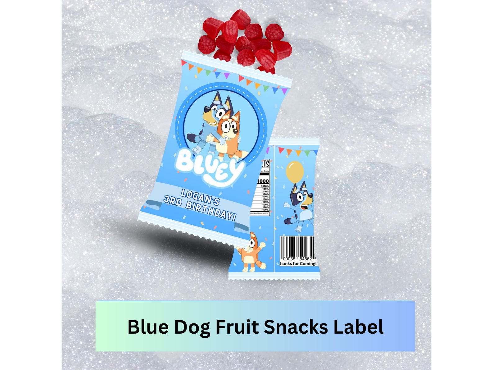 Editable Bluey Labels