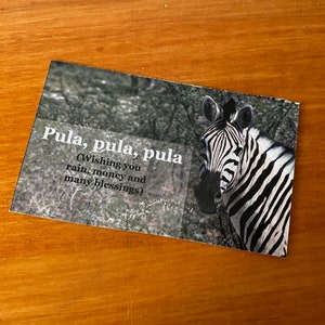 Afscheidswenskaarten voor zakelijke collega's (zebrathema) of afscheidswensen voor vrienden.