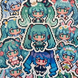 Hatsune Miku Pixel Art Stickers 2''