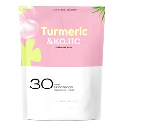 Tampons nettoyants au curcuma et à l'acide kojique, taches brunes, hyperpigmentation