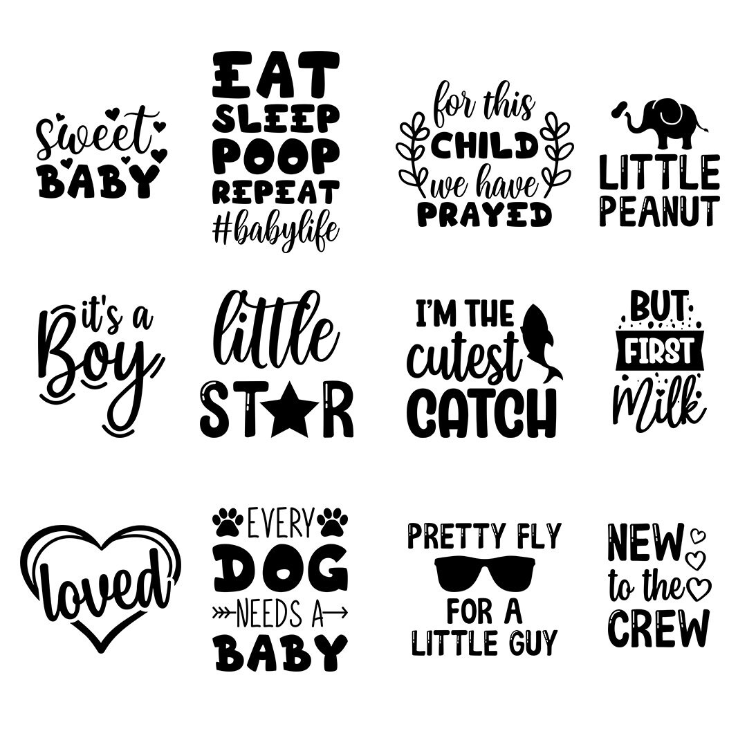 Baby SVG Bundle Baby Onesie SVG Funny Baby Svg Baby Newborn Svg Newborn ...
