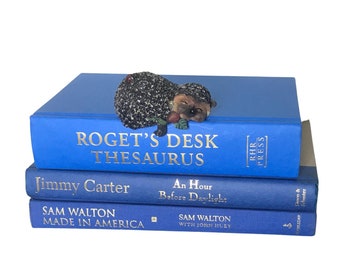 Calming Blue Decorative Book Set: Home Decor Book Bundle