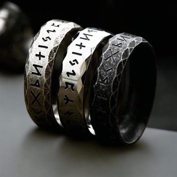 Bague Viking vintage Bague nordique celtique faite main Bijoux  scandinaves runiques Bague Viking pour lui