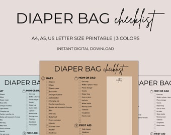 Diaper Bag Checklist, Diaper Bag Essentials, New Mom Checklist, Baby Bag Checklist, Baby Bag Essentials, Diaper Baby for Newborn and Toddler