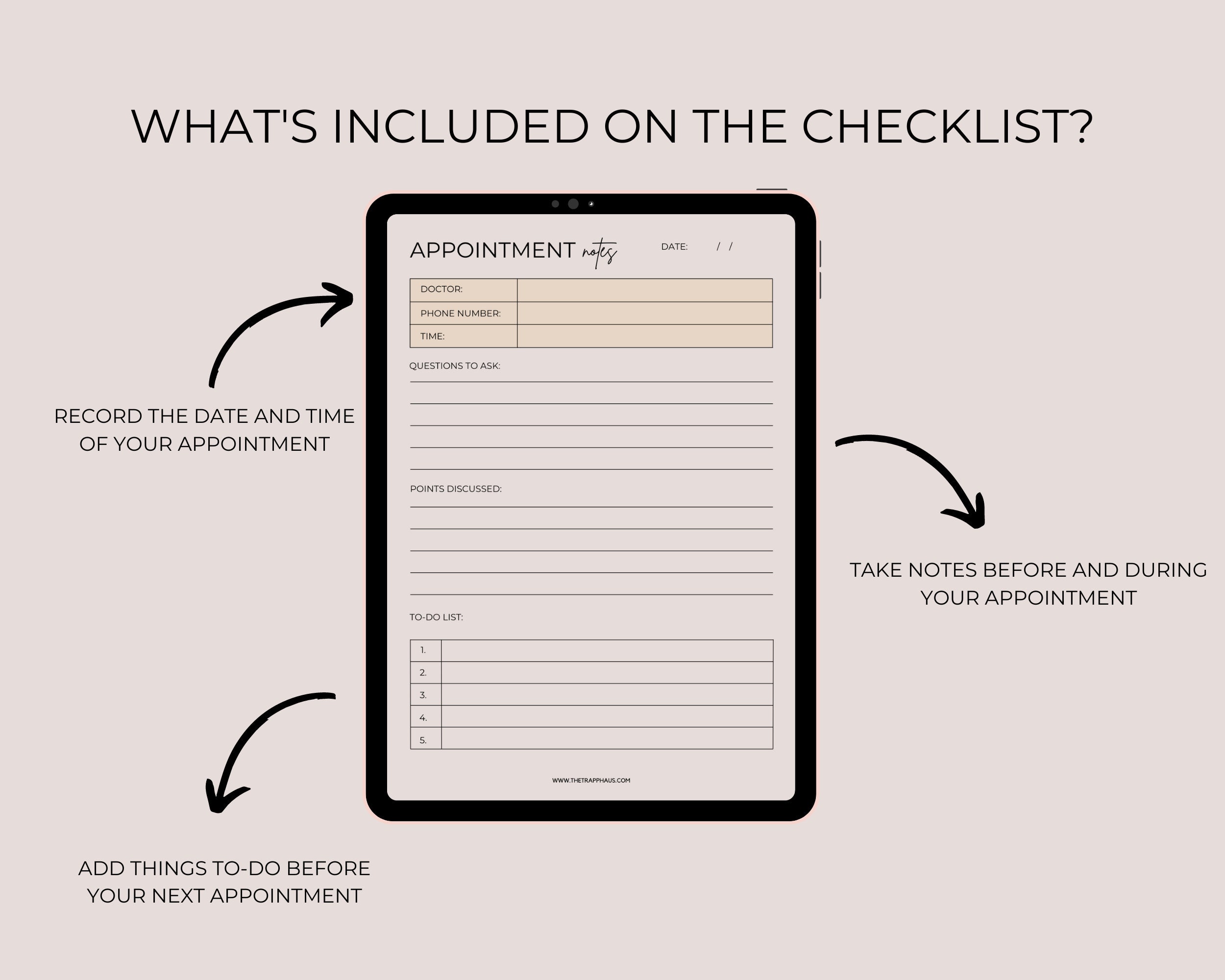 Doctor Appointment Notes, Medical Planner (digital Download) - Etsy