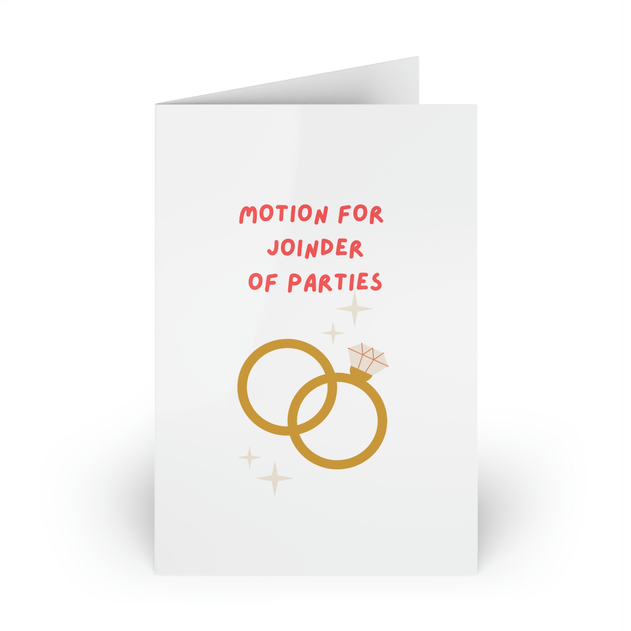 Motion for Joinder of Parties Card Law Pun Wedding Card Law Student