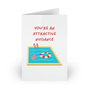 You&#39;re An Attractive Nuisance Card | Law Pun Valentine&#39;s Card | Law Student Love Card | Lawyer I Like You Card