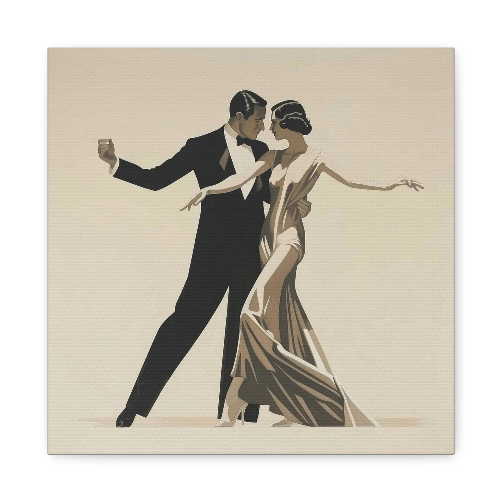 Art Deco Couple Canvas Print: Elegant Ballroom Dancing, 1920s Style - Etsy