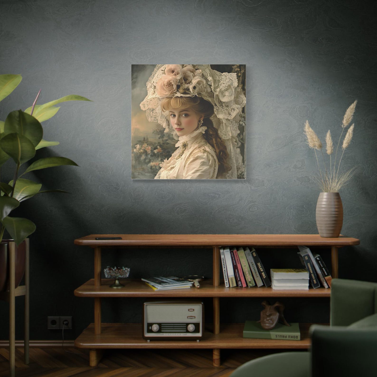 Victorian Lady Canvas Print: Elegant Hat, Period Clothing Wall Art - Etsy