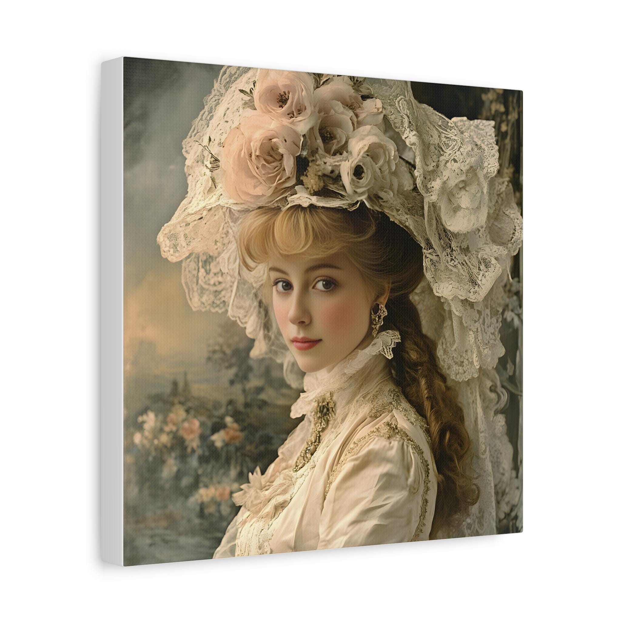 Victorian Lady Canvas Print: Elegant Hat, Period Clothing Wall Art - Etsy