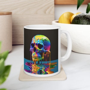Einzigartige Schädel Keramikbecher Gothic Liebhaber Bunter Regenbogen Kaffeebecher Makaber Schädel Kaffeebecher Geschenk Medizinischer Beruf Arzt Geschenk Krankenschwester Becher