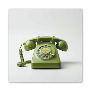 Retro Pop Culture Wall Art Vintage Telephone Art Print Avocado Green Phone Wall Art Retro Telephone Art Print Vintage Retro Phone Wall Art