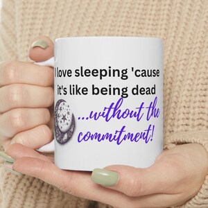I Love Sleeping Humorous Ceramic Mug Coffee Lover Gift Sleep Lover Funny Gift Coffee Mug Loves Sleeping Novelty Coffee Mug Gift Co-Worker